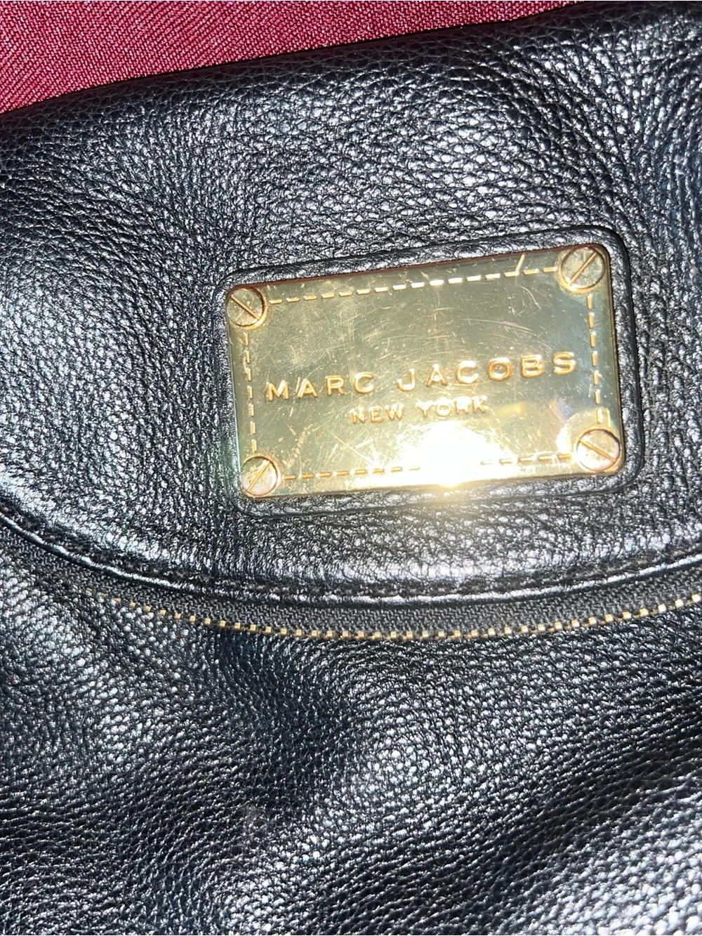 Marc Jacobs Black Pebbled Leather Crossbody Bag